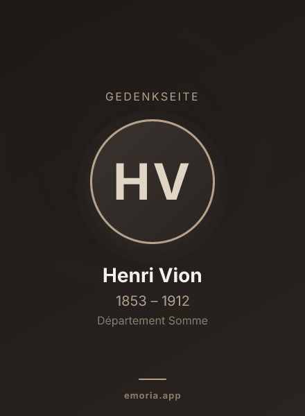Gedenkportrait von Henri Vion