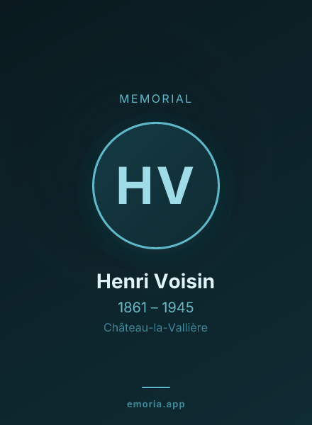 Memorial portrait of Henri Voisin