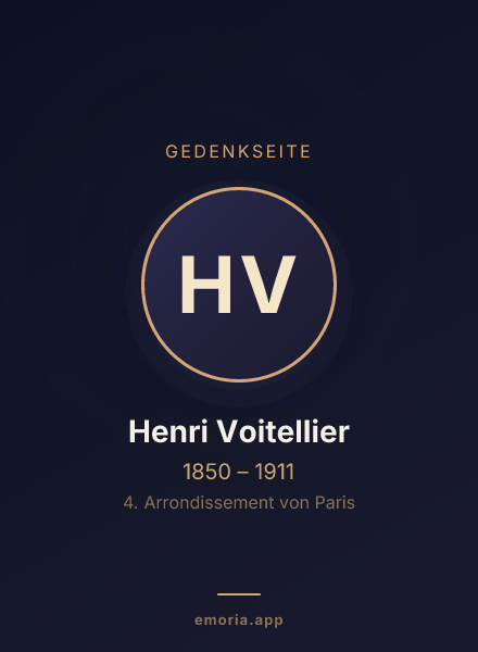 Gedenkportrait von Henri Voitellier