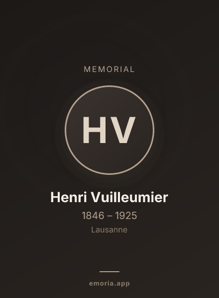 Memorial portrait of Henri Vuilleumier