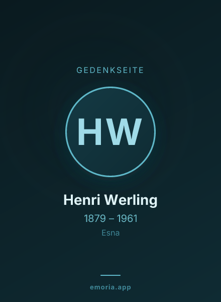 Gedenkportrait von Henri Werling