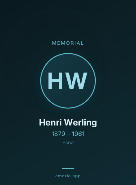 Memorial portrait of Henri Werling