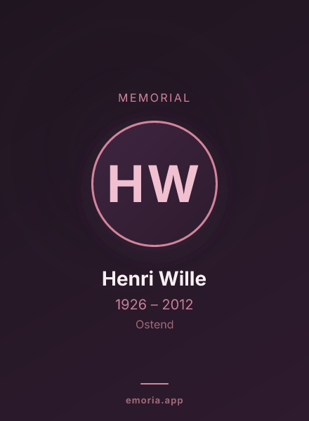 Memorial portrait of Henri Wille
