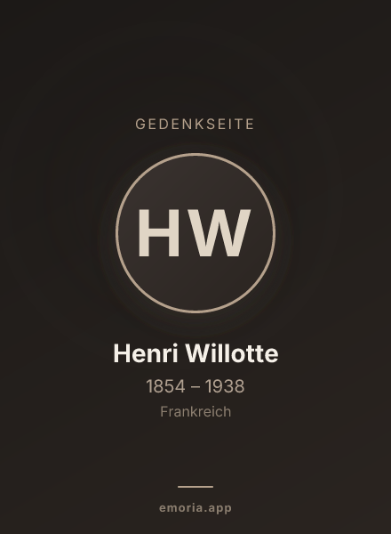 Gedenkportrait von Henri Willotte