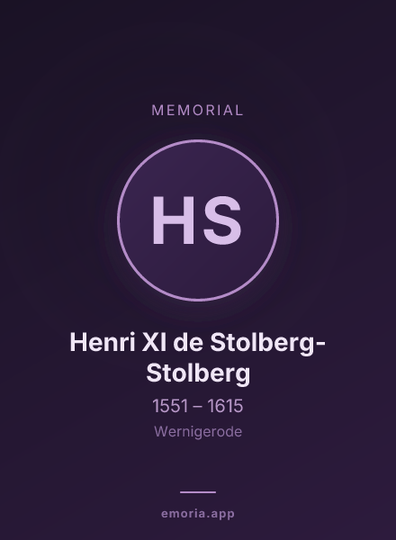 Memorial portrait of Henri XI de Stolberg-Stolberg