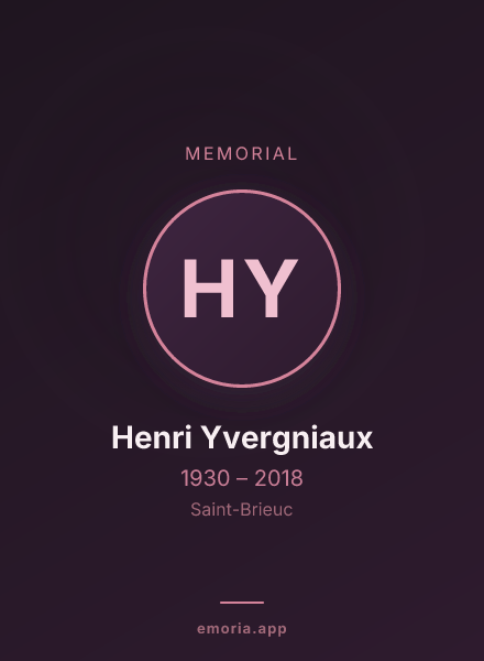Memorial portrait of Henri Yvergniaux