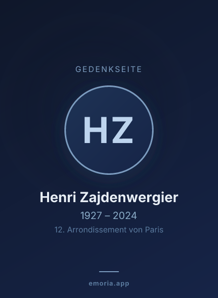 Gedenkportrait von Henri Zajdenwergier