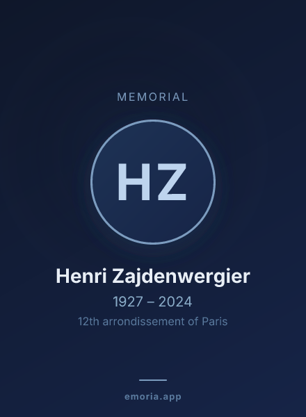 Memorial portrait of Henri Zajdenwergier