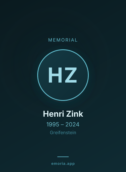 Memorial portrait of Henri Zink