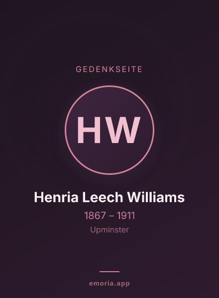 Gedenkportrait von Henria Leech Williams