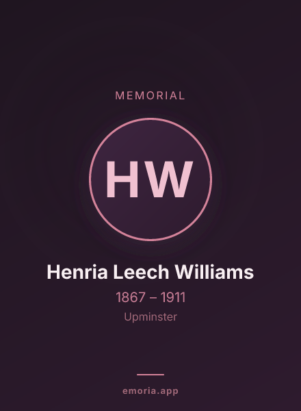 Memorial portrait of Henria Leech Williams