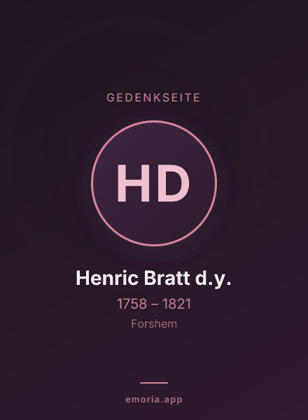 Gedenkportrait von Henric Bratt d.y.