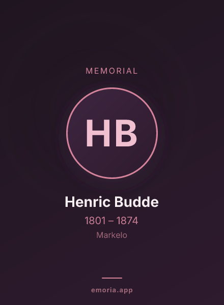 Memorial portrait of Henric Budde