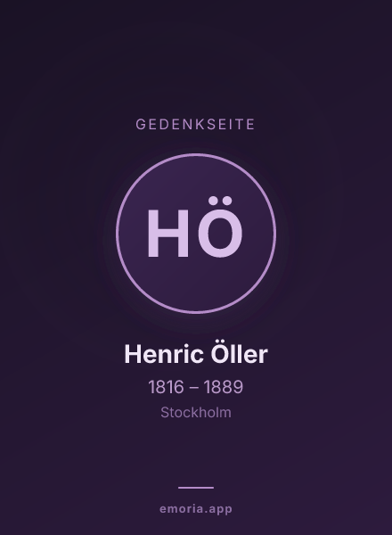 Gedenkportrait von Henric Öller