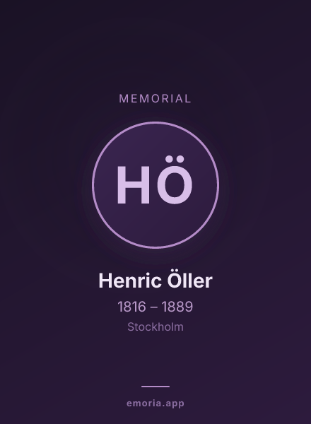 Memorial portrait of Henric Öller