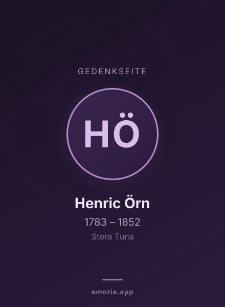 Gedenkportrait von Henric Örn