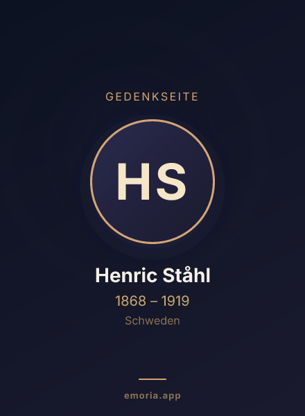 Gedenkportrait von Henric Ståhl