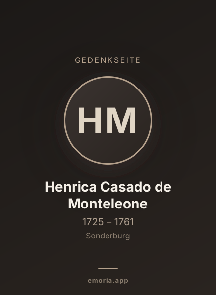 Gedenkportrait von Henrica Casado de Monteleone