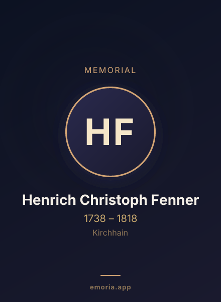 Memorial portrait of Henrich Christoph Fenner