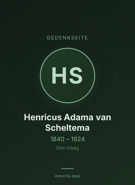 Gedenkportrait von Henricus Adama van Scheltema