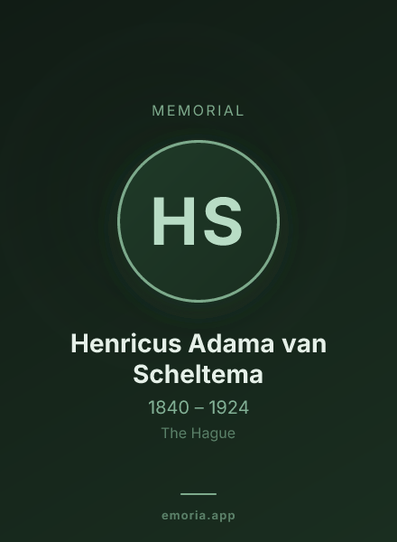Memorial portrait of Henricus Adama van Scheltema