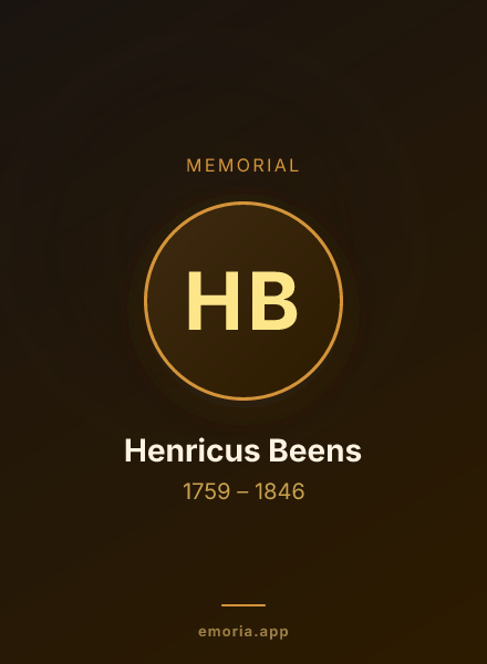 Memorial portrait of Henricus Beens