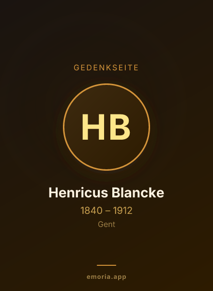 Gedenkportrait von Henricus Blancke