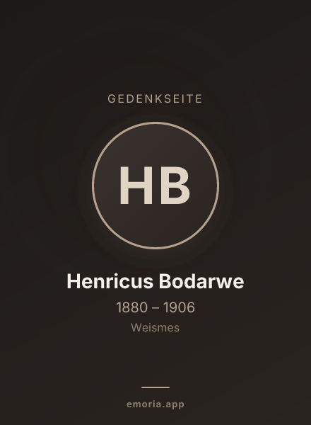Gedenkportrait von Henricus Bodarwe