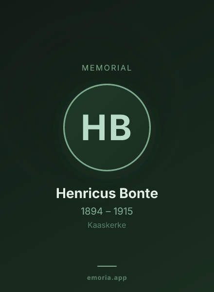 Memorial portrait of Henricus Bonte