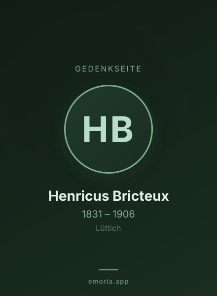 Gedenkportrait von Henricus Bricteux