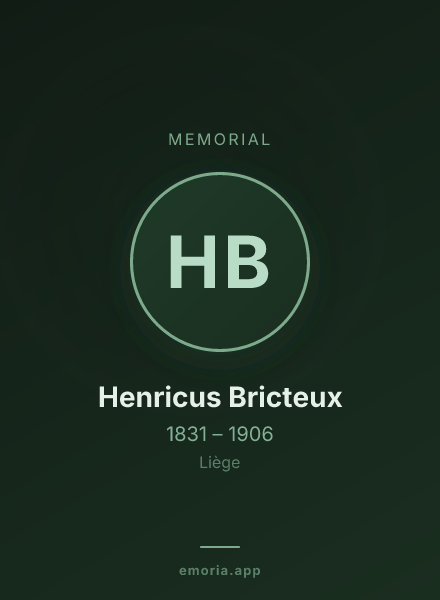Memorial portrait of Henricus Bricteux