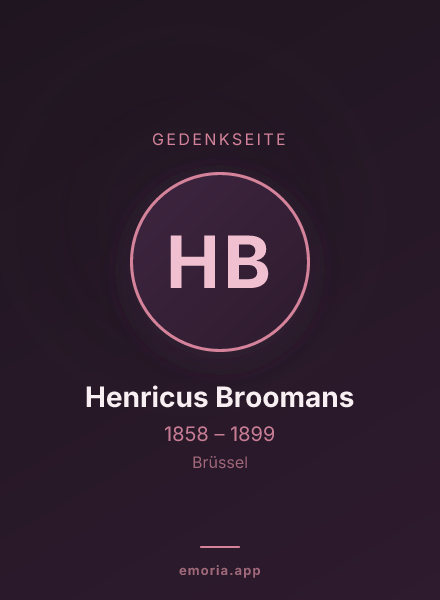 Gedenkportrait von Henricus Broomans