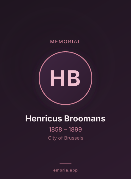 Memorial portrait of Henricus Broomans