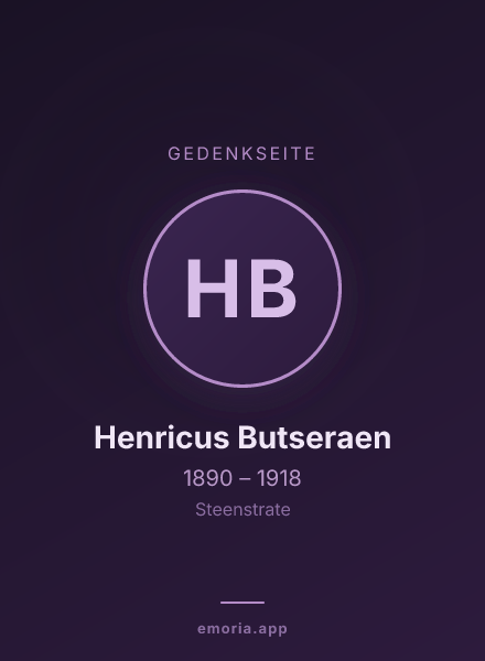 Gedenkportrait von Henricus Butseraen
