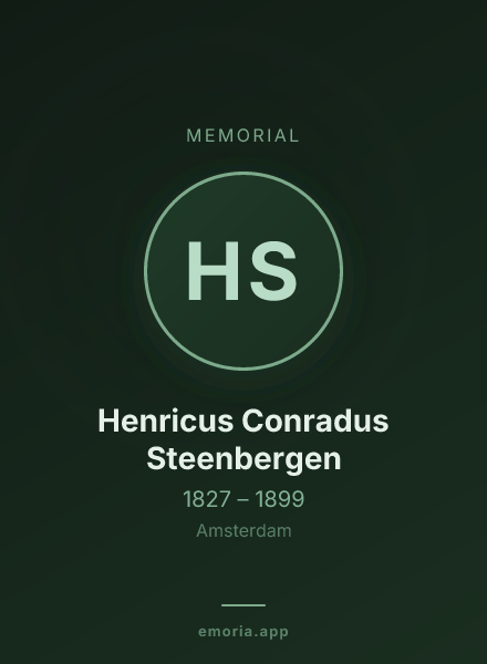 Memorial portrait of Henricus Conradus Steenbergen