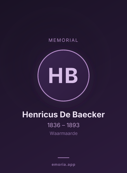 Memorial portrait of Henricus De Baecker