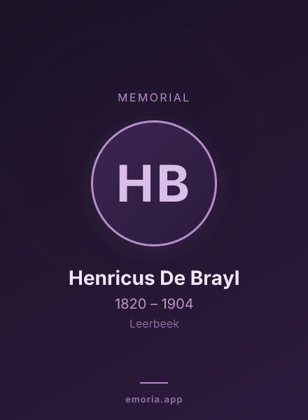 Memorial portrait of Henricus De Brayl