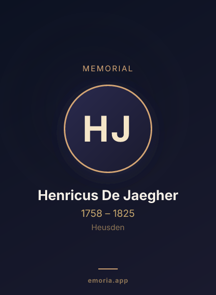 Memorial portrait of Henricus De Jaegher