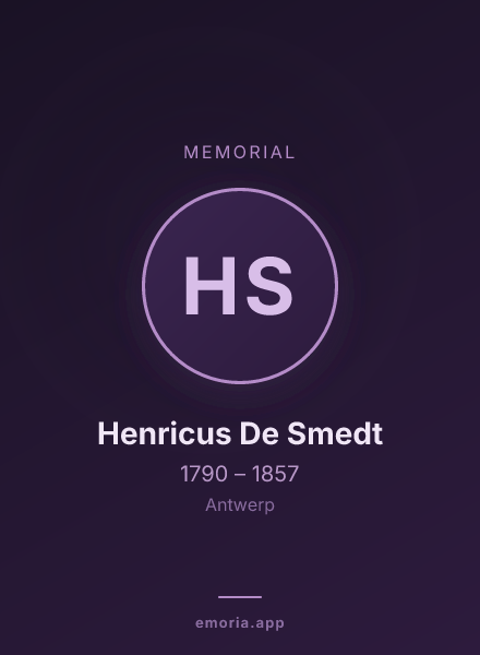 Memorial portrait of Henricus De Smedt