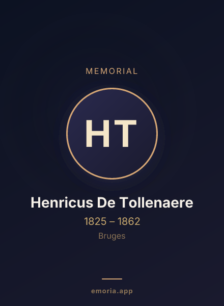 Memorial portrait of Henricus De Tollenaere