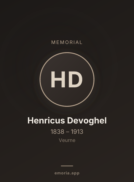 Memorial portrait of Henricus Devoghel