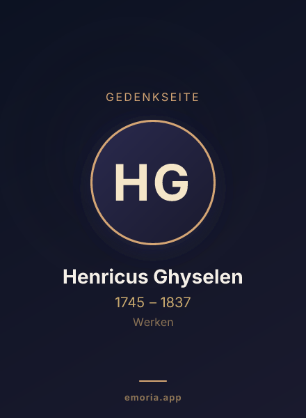 Gedenkportrait von Henricus Ghyselen