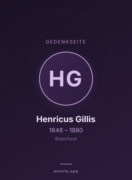 Gedenkportrait von Henricus Gillis