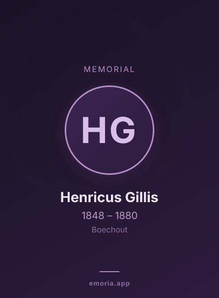 Memorial portrait of Henricus Gillis