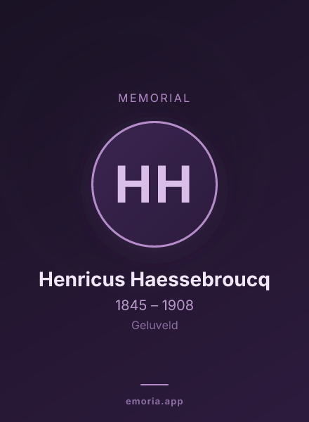 Memorial portrait of Henricus Haessebroucq