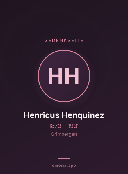 Gedenkportrait von Henricus Henquinez