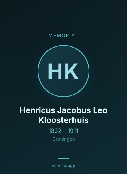Memorial portrait of Henricus Jacobus Leo Kloosterhuis