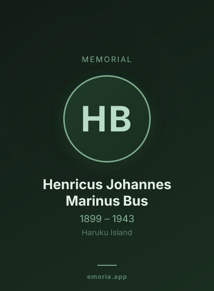 Memorial portrait of Henricus Johannes Marinus Bus