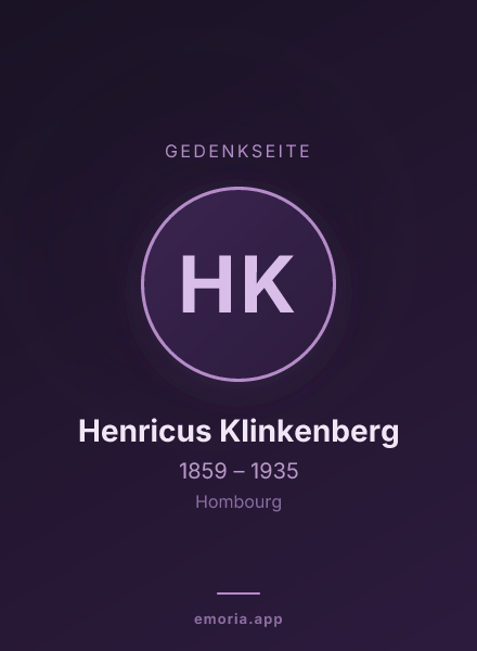 Gedenkportrait von Henricus Klinkenberg