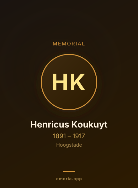 Memorial portrait of Henricus Koukuyt